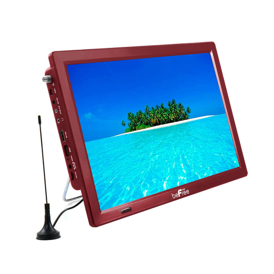 beFree Sound Portable Rechargeable 14 Inch LED TV with HDMI, SD/MMC,